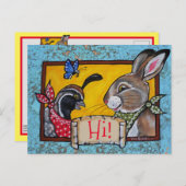 サウスウエストハイハローラビットウワイル土産 ポストカード (正面/裏面)