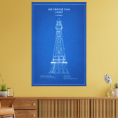 サウスウエストパスライトハウス – ルイジアナ州 – AD キャンバスプリント (インサイチュ (リビング))