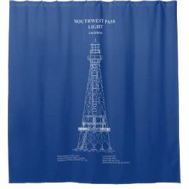サウスウエストパスライトハウス – ルイジアナ州 – AD シャワーカーテン