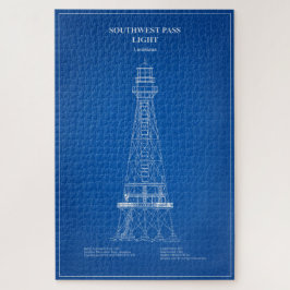 サウスウエストパスライトハウス – ルイジアナ州 – AD ジグソーパズル