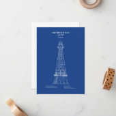 サウスウエストパスライトハウス – ルイジアナ州 – AD ノートカード (正面/裏面インサイチュ)