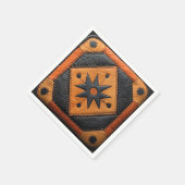 サウスウエストビューティフルカントリースタイルレザー スタンダードカクテルナプキン (角)