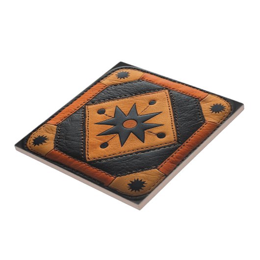 サウスウエストビューティフルカントリースタイルレザー タイル (側面)