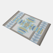 サウスウエストブルースインディアンブランケットアートデザイン ドアマット (アングル)