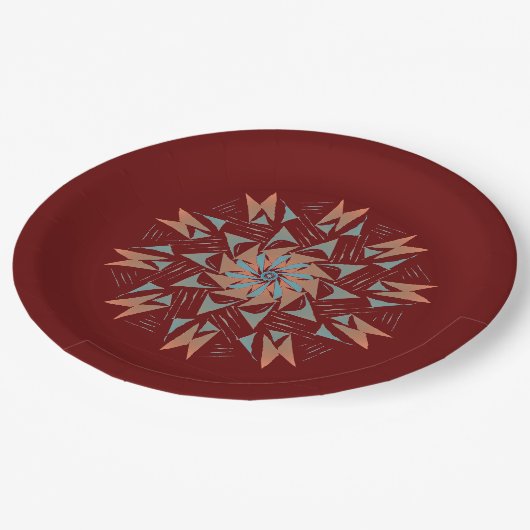 サウスウエストプラム紙プレート ペーパープレート (アングル)