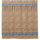 サウスウエストプロンロックアートデザイン シャワーカーテン (正面)