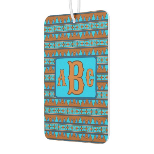 サウスウエストマウンテンピークスターコイズ パーソナライズされた カーエアーフレッシュナー (左)