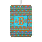 サウスウエストマウンテンピークスターコイズ パーソナライズされた カーエアーフレッシュナー (裏面)