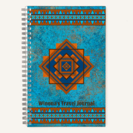 サウスウエストマウンテンピークスターコイズ パーソナライズされた ノートブック