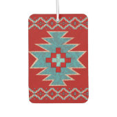 サウスウエストメサスターコイズアンドレッドデザイン カーエアーフレッシュナー (正面)