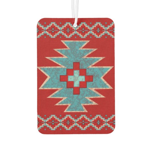 サウスウエストメサスターコイズアンドレッドデザイン カーエアーフレッシュナー (裏面)