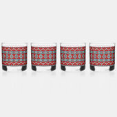 サウスウエストメサスターコイズ&レッド ウイスキーグラス (裏面)