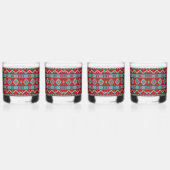 サウスウエストメサスターコイズ&レッド ウイスキーグラス (右)