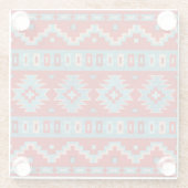 サウスウエストメサスターコイズ&レッド ガラスコースター (裏面)