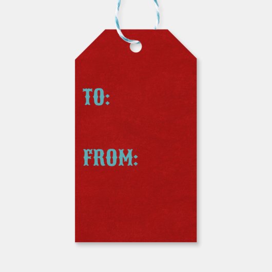 サウスウエストメサスターコイズ&レッド ギフトタグ (裏面)