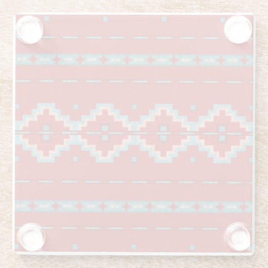 サウスウエストメサスレッドとターコイズ ガラスコースター (裏面)