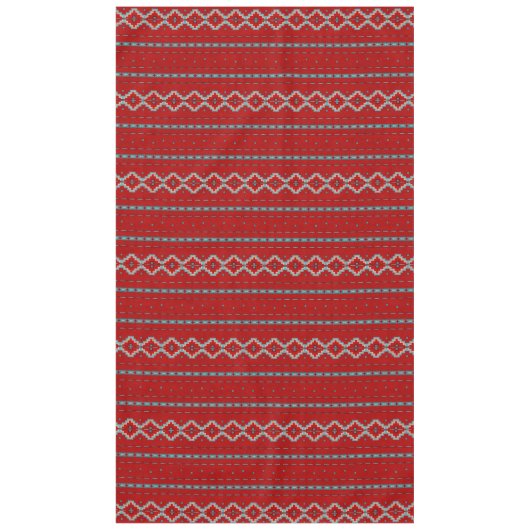 サウスウエストメサスレッド&ターコイズテーブルクロス テーブルクロス (正面)