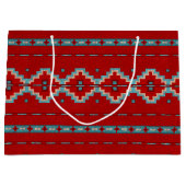 サウスウエストメサスレッド&ターコイズ ラージペーパーバッグ (正面)