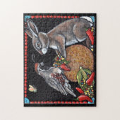 サウスウエストラビットウワイルコーンターコイズパズル懸命 ジグソーパズル (縦)