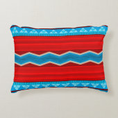 サウスウエストリバーキャニオンレッド&ターコイズ アクセントクッション (正面)