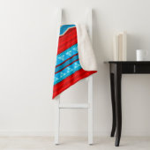 サウスウエストリバーキャニオンレッド&ターコイズ シェルパブランケット (インサイチュ)