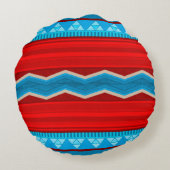 サウスウエストリバーキャニオンレッド&ターコイズ ラウンドクッション (裏面)