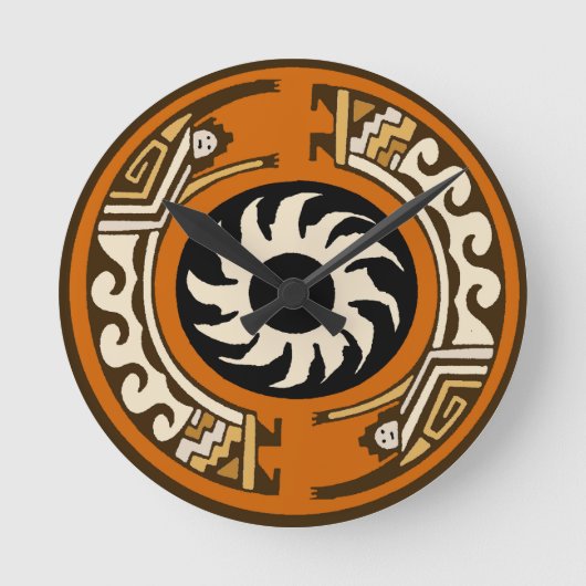 サウスウエストレインボーデルソル ラウンド壁時計 (正面)