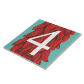 サウスウエストレッドチリペッパーハウス#4フォーターコイズ タイル (側面)