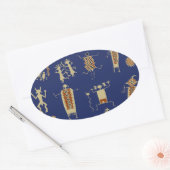 サウスウエストロックアートシャーマン 楕円形シール (封筒)