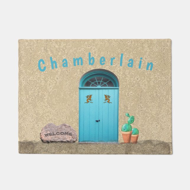 サウスウエスブルードアココペリサボスカスタム ドアマット (正面)