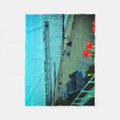 サウスウォールドナイト魚釣り フリースブランケット (正面)