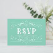 サウスエレガントウエスタンパステルグリーン 出欠カード (スタンド正面)