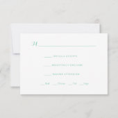 サウスエレガントウエスタンパステルグリーン 出欠カード (裏面)