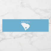 サウスカロニアホーム州マップラブハートシェイプ ペットボトルラベル (シングルラベル)