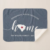 サウスカロニアホーム州 パーソナライズされた シェルパブランケット (正面(横))
