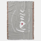 サウスカロニアホーム州 パーソナライズされた スローブランケット (正面縦)