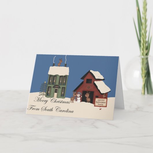 サウスカロライナからのメリークリスマス シーズンカード (正面)