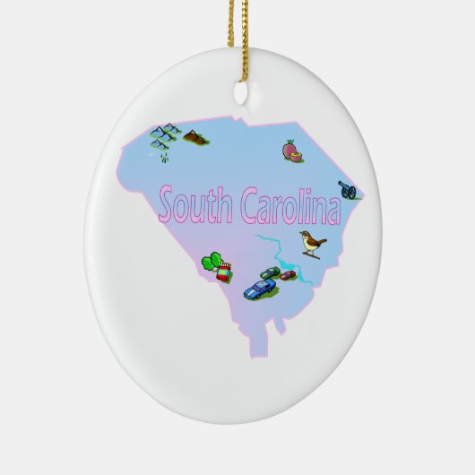 サウスカロライナのクリスマスツリーのオーナメント セラミックオーナメント (右)