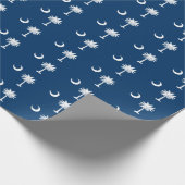 サウスカロライナのバナーパターン ラッピングペーパー (角)