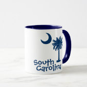 サウスカロライナのパルメットの月のマグ マグカップ (正面右)