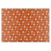 サウスカロライナのパルメットの月の旗のオレンジ カッティングボード (正面)