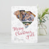 サウスカロライナのホーム州フォトコラージクリスマス シーズンカード (スタンド正面)