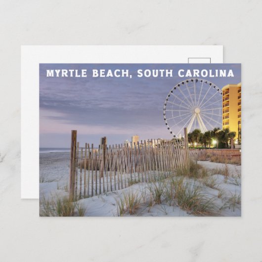 サウスカロライナのマートルビーチ用はがき ポストカード (正面/裏面)