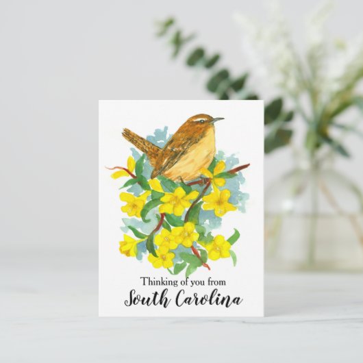 サウスカロライナのレン鳥 あなたのことを想う ポストカード (スタンド正面)