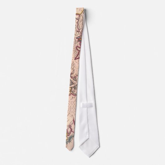 サウスカロライナのヴィンテージの地図(1690) ネクタイ (裏面)