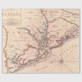 サウスカロライナのヴィンテージの地図(1690) ラッピングペーパー (フラット)