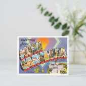 サウスカロライナのヴィンテージ旅行からの挨拶 ポストカード (スタンド正面)