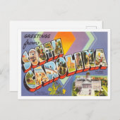 サウスカロライナのヴィンテージ旅行からの挨拶 ポストカード (正面/裏面)