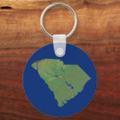 サウスカロライナの地図キーチェーン キーホルダー (正面)