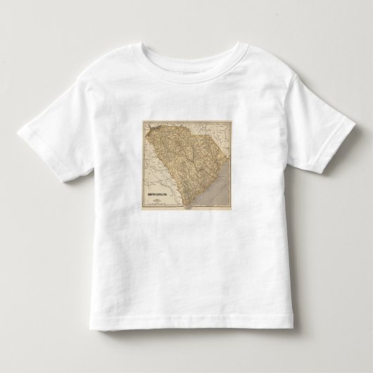サウスカロライナの地図書の地図 トドラーTシャツ (正面)